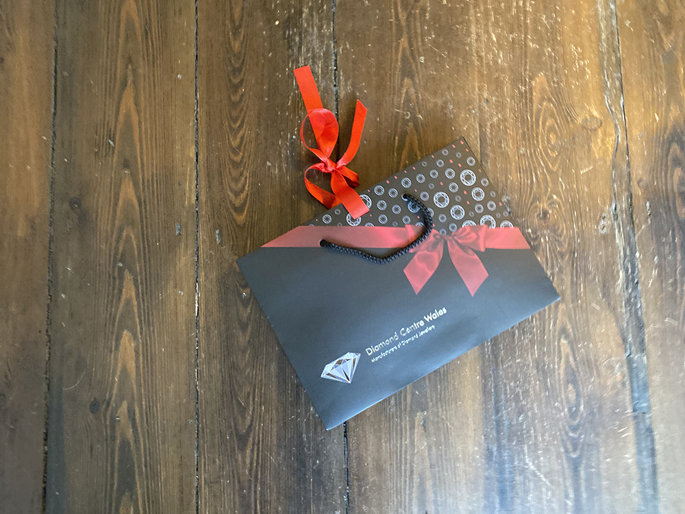 Ribbon on gift bag
