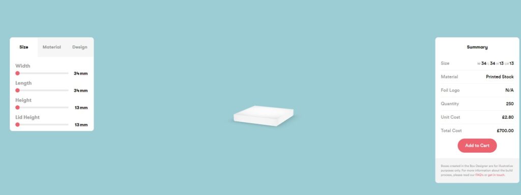 Online Box Designer Tool